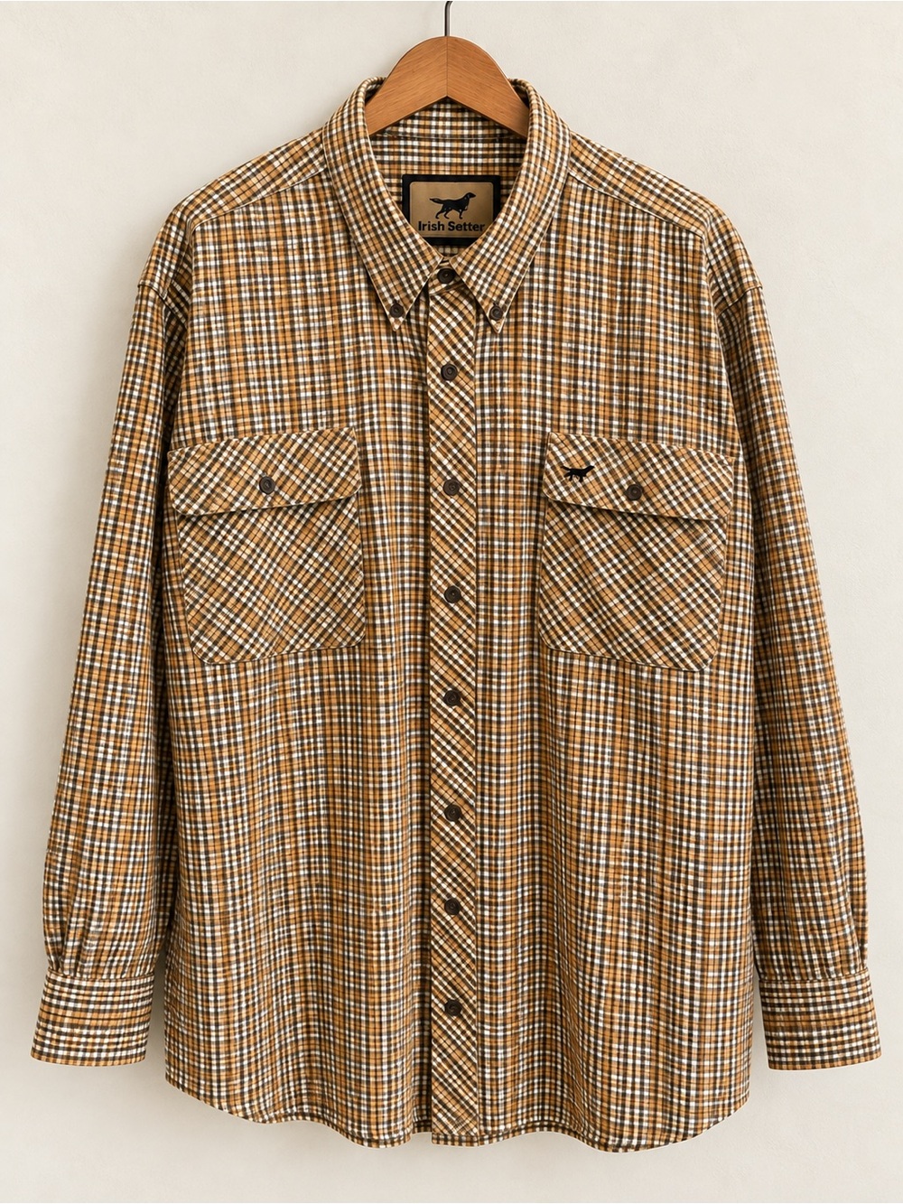 Vintage Y2K Irish Setter Red Wing Shoes Plaid Cotton Flannel Shirt XL Hunting